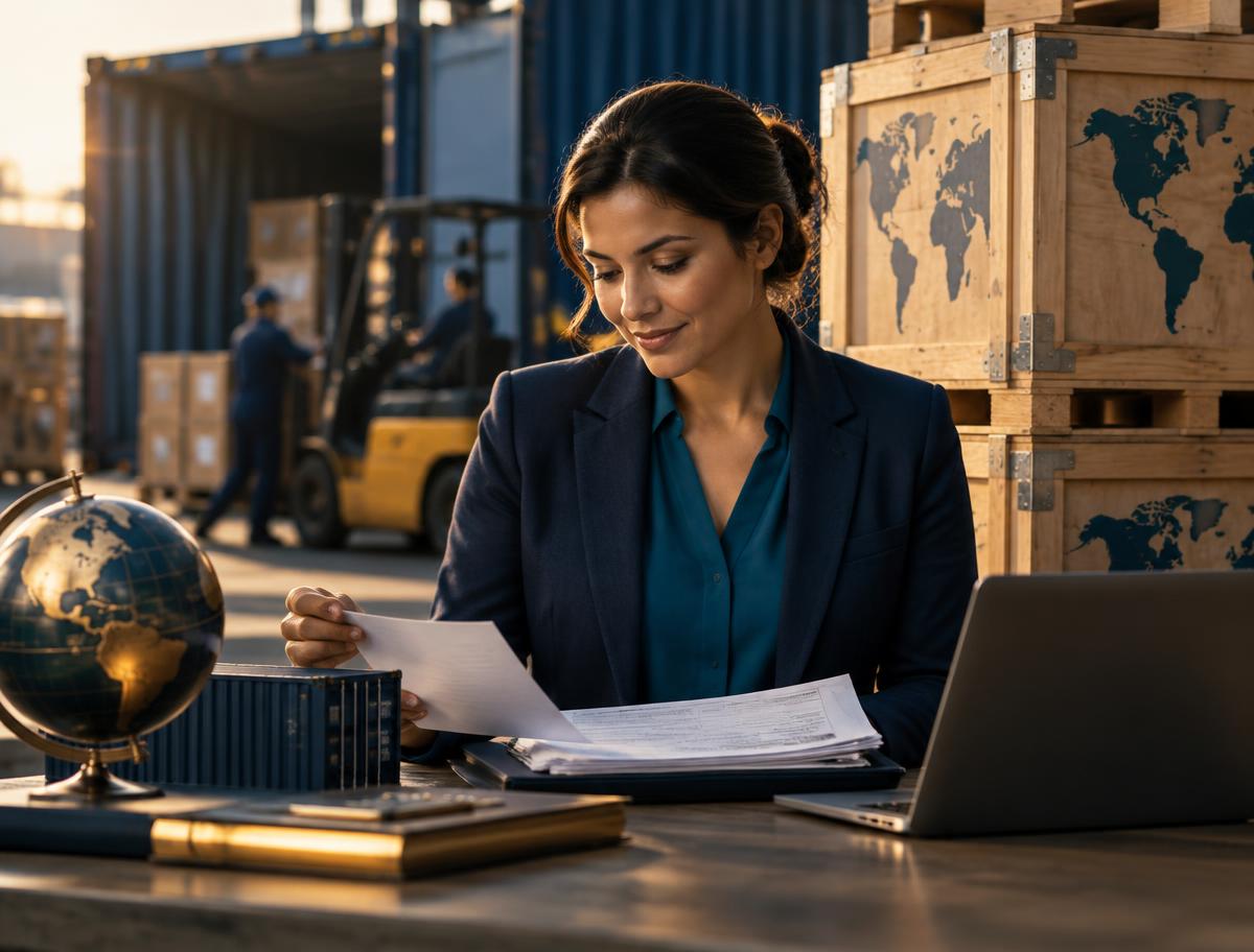Business owner reviewing finances
